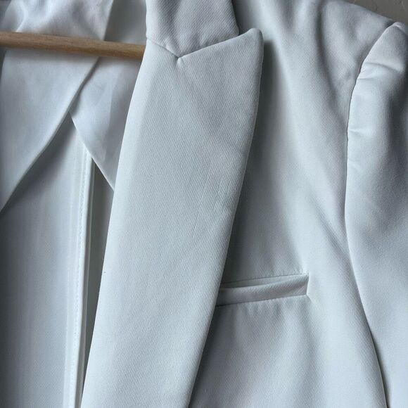 Veronica Beard Scuba Iconic‎ Blazer Schoolboy Dickey Blazer Jacket White Size 8 - Picture 11 of 13